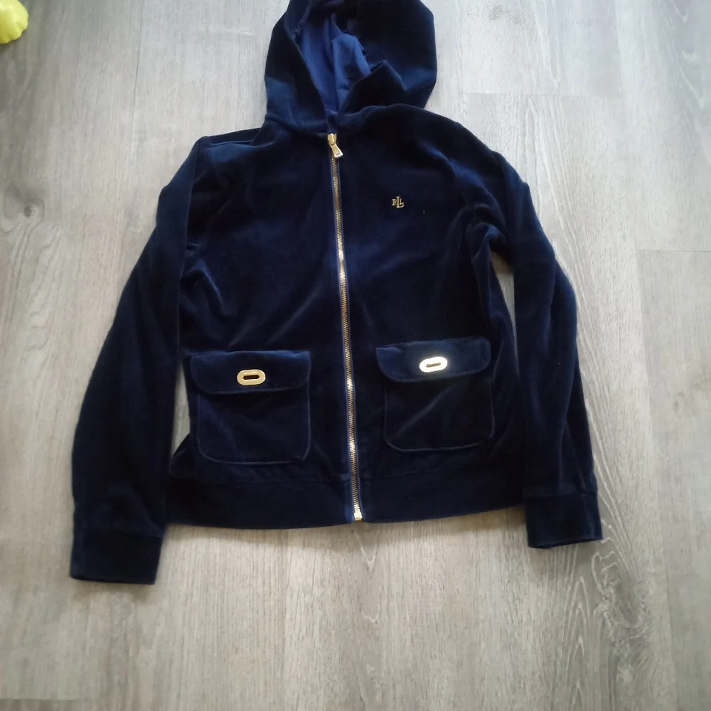 Ralph Lauren Navy Blue Hooded Zip-Up Jacket - Picture 9 of 9